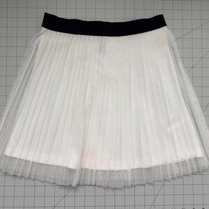 H&M Black and White Pleated Skater Skirt